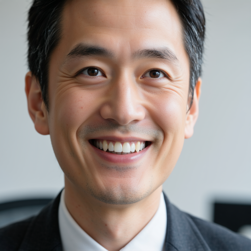 四十岁左右中年男性头像,穿深色西装,白色背景,正式商务风格